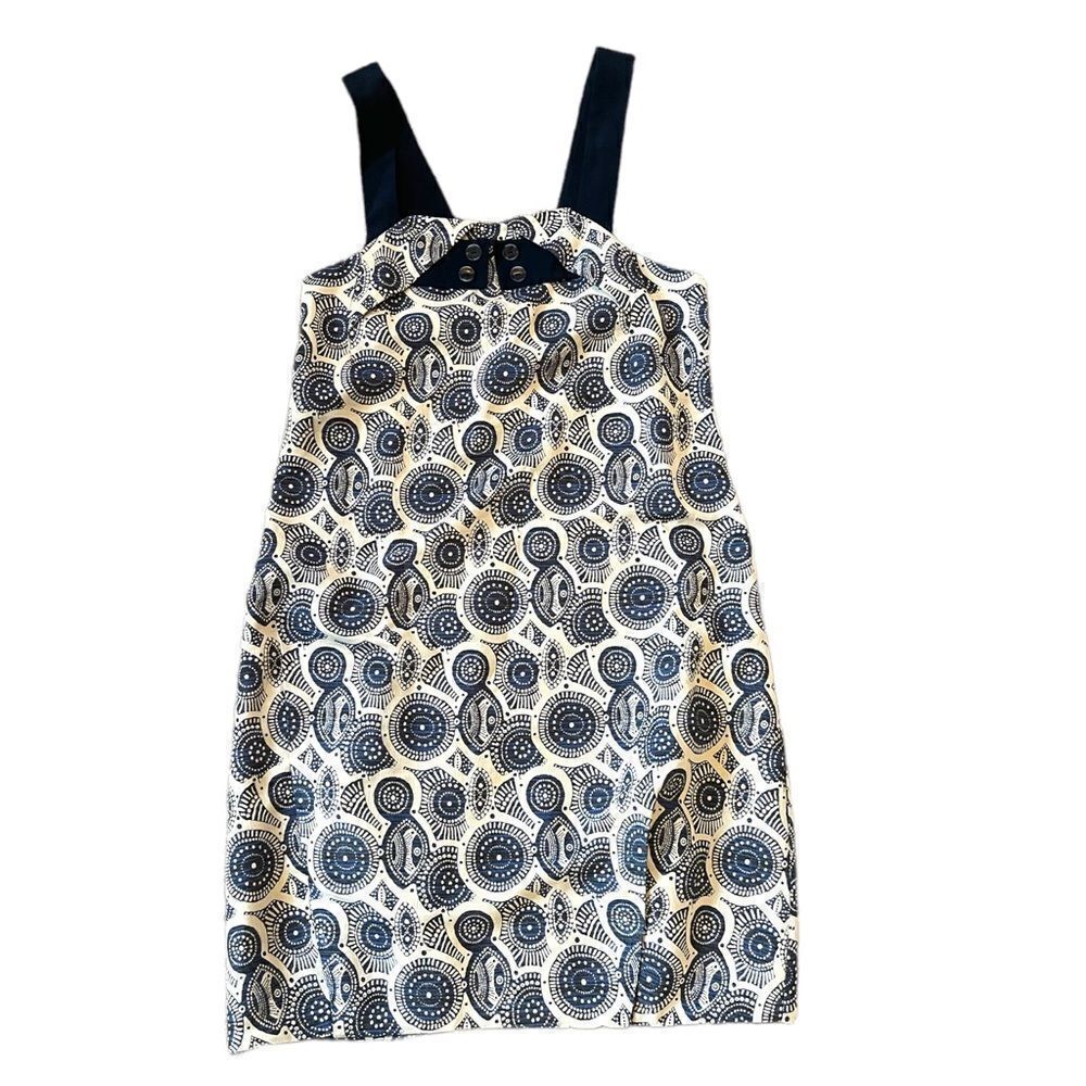 Jeffrey Monteiro Retro Mod Style Jacquard Dress with Button Accents Size 4